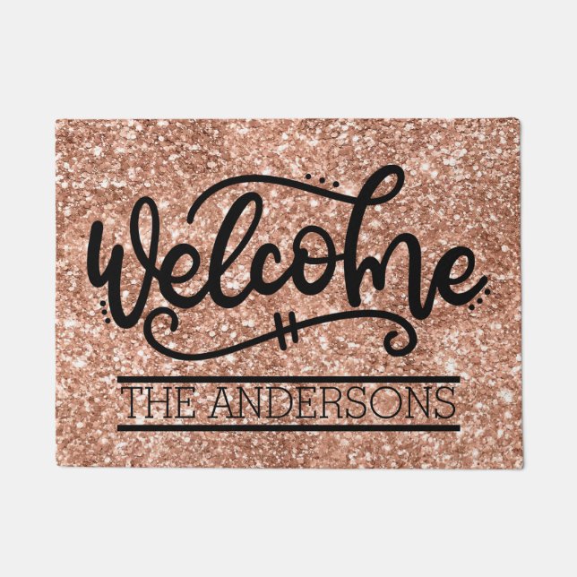 Tapete Bem-vindo à Família Personalizada (Frente)
