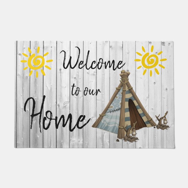 Tapete Bem-vindo à nossa casa (Frente)