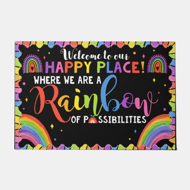 Tapete Bem-Vindo À Porta Da Sala De Aula, Engraçados Pres (Frente)