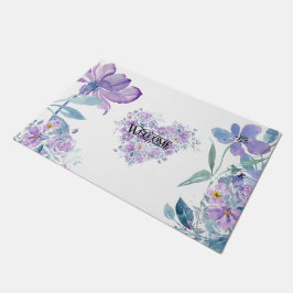Tapete Bem-vindo ao Coração Floral