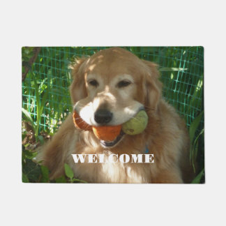 Tapete Bem-vindo ao Golden Retriever