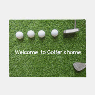 Tapete Bem-vindo ao golfe lar do golfista 