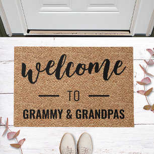 Tapete Bem-Vindo Ao Grammy & Grandpas Personalizado