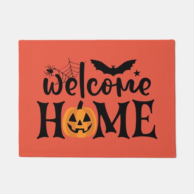 Tapete Bem-vindo ao Halloween Door Mat Holiday Decar (Frente)