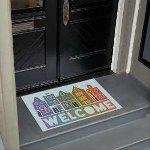Tapete Bem-vindo ao Home Rainbow Holland Amsterdam Colorf
