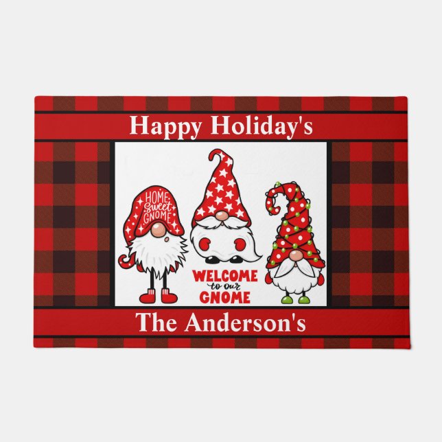 Tapete Bem-vindo ao nosso Gnomo (Frente)