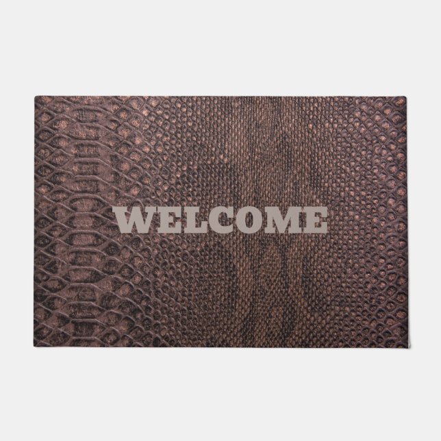 Tapete Bem-vindo Brown Snakeskin Doormat (Frente)