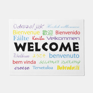 Tapete Bem-vindo em muitos idiomas