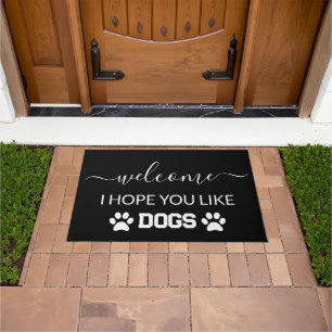 Tapete Bem-Vindo Espero Que Você Goste De Cães Negros Mod