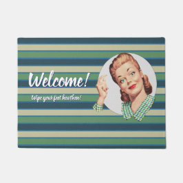 Tapete Bem-vindo! Limpe os pés!