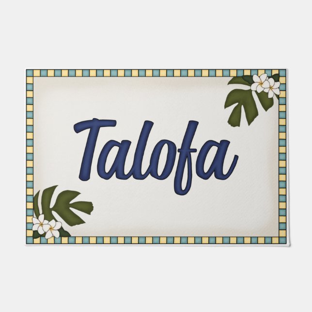 Tapete Bem-vindo, Mat ~ Talofa ~ Samoan (Frente)