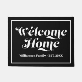Tapete Bem-vindo Nome da Família Personalizado Script Pre