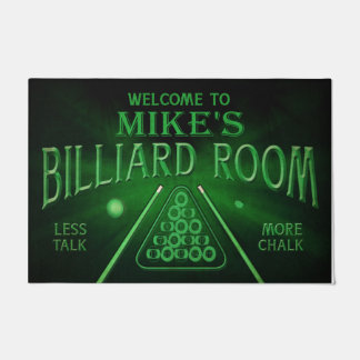 Tapete Bem-Vindo Personalizado À Matriz Do Billiard Room