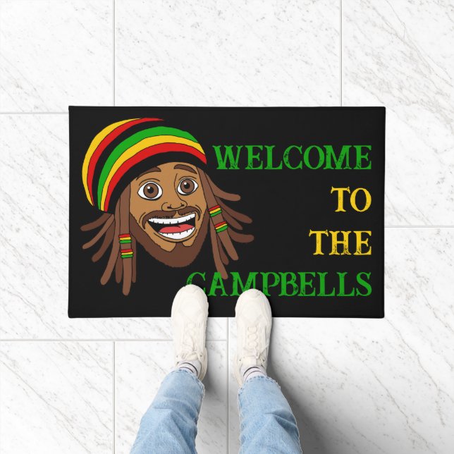 Tapete Bem-vindo Rastafari Rasta Man (Interior)