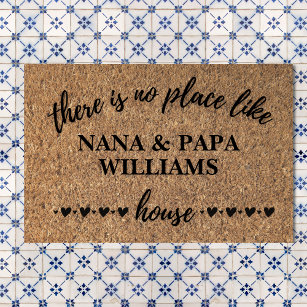 Tapete Bem-vindos à Casa de Nana e Papa Personalizada
