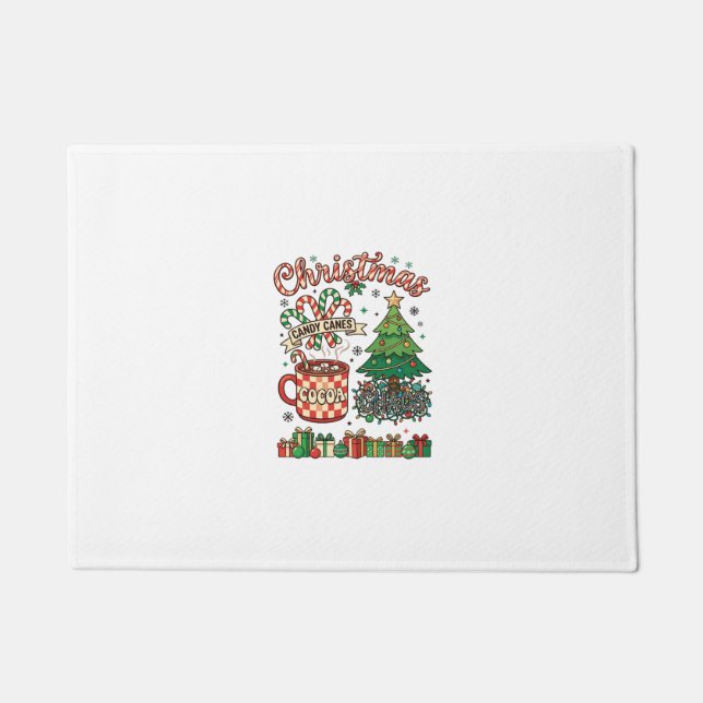 Tapete Bengalas de Natal Cacau Caos Árvore Caneca Present (Frente)