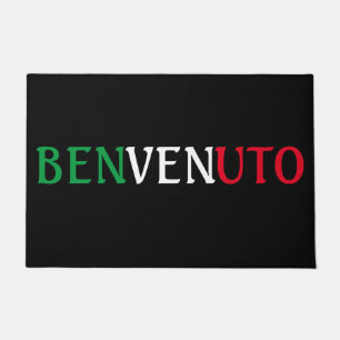 Tapete Benvenuto Welcome in Italiana Flag Colors