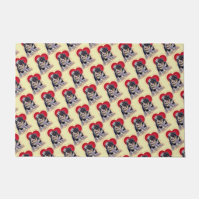 Tapete Bernedoodle Preto-Bonito (Frente)