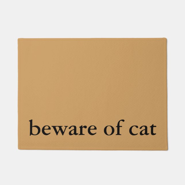 Tapete beware do doormat do gato (Frente)