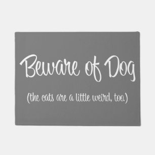 Tapete "Beware Doormat do cão"