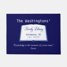 Tapete Biblioteca Familiar com Desenho de Livro e Corresp