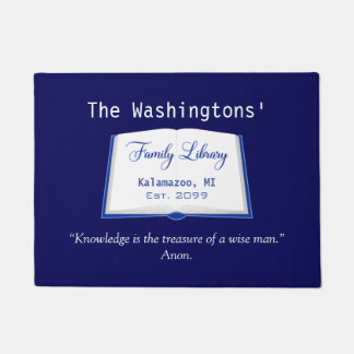 Tapete Biblioteca Familiar com Desenho de Livro e Corresp