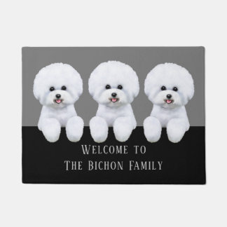 Tapete Bichon Frise Doormat Personalizável
