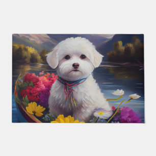 Tapete Bichon Frise em um Aliado: Uma Aventura Cênica