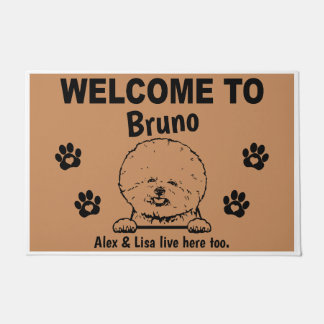 Tapete Bichon Frise Personalized Door Mat Doormat