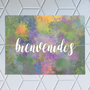 Tapete Bienvenidos com fundo pintado