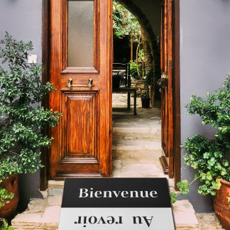 Tapete Bienvenue - saudações à porta francesa