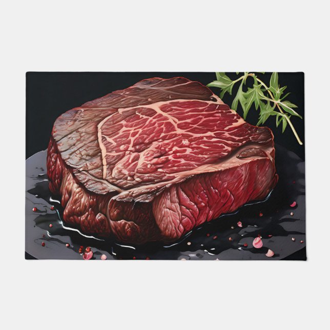 Tapete Bife Cru de Costela Close Up (Frente)