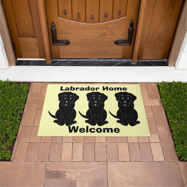Tapete Black Labrador Dog Doormat (Ar livre)