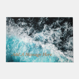 Tapete Blue Black Ocean Waves Havaii - Canvas personalizá