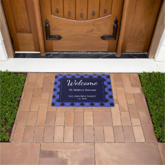 Tapete Blue Buffalo Xadrez de Plaid Padrão Personalizado