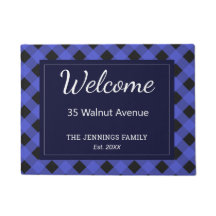 Blue Buffalo Xadrez de Plaid Padrão Personalizado