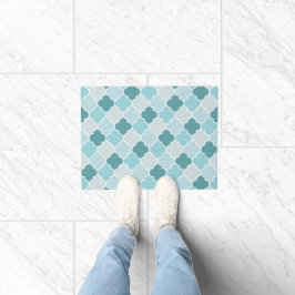 Tapete Blue Marroquino Trellis, Laticework, Quatrefoil