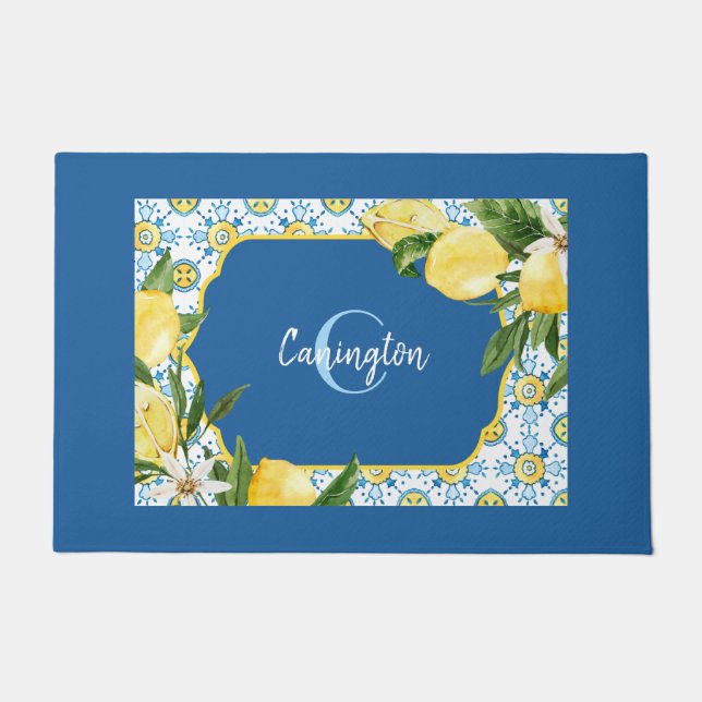 Tapete Blue Mediterranean Lemon Name New Home (Frente)
