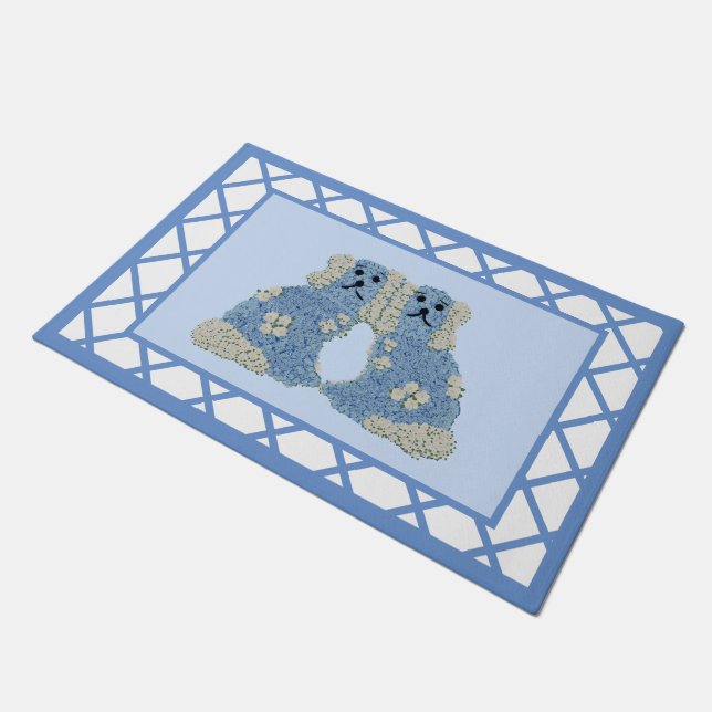 Tapete Blue Staffordshire Dogs Ginger Jars (Inclinado)