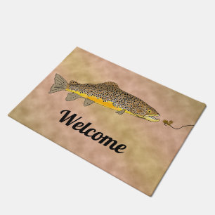 Tapete Boa vinda da pesca com mosca