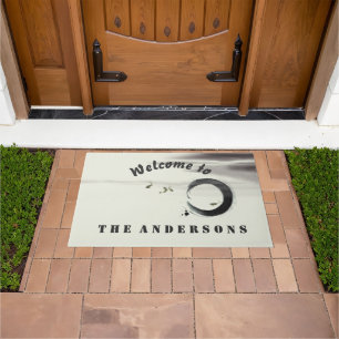 Tapete Boa vinda do costume da pintura da escova de Enso