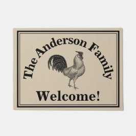 Tapete Boa vinda rústica da família feita sob encomenda