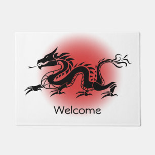 Tapete Boa vinda tradicional chinesa do dragão
