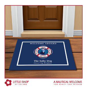 Tapete Boas-vindas a bordo do velejador náutico