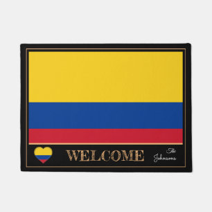 Tapete Boas-vindas à Colombia & Colombiana Flag house / 