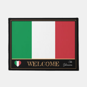 Tapete Boas-vindas à Itália e à Sinalizador Italiano
