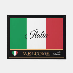 Tapete Boas-vindas à Itália e à Sinalizador Italiano