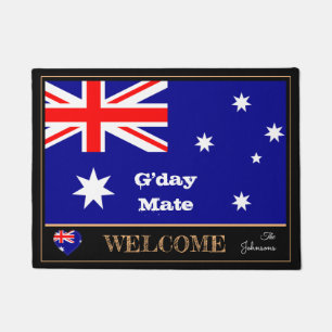 Tapete Boas-vindas ao Mate Mate Mate da Austrália Flag &