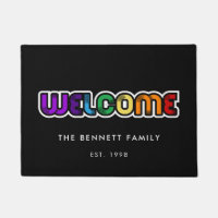 Boas-vindas bandeira LGBT arco-íris Família
