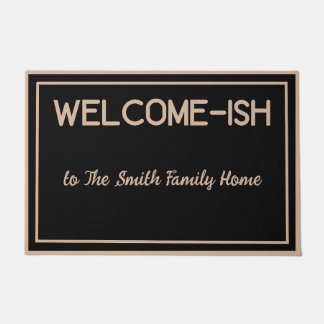 Tapete Boas-vindas divertidas - Black Tan/ Personalize